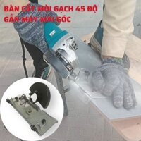 Bàn mòi cắt gạch 45 độ-Điều chỉnh góc/cạnh vát-Tặng lưỡi cắt kim cương đa năng 100/105mm và chân gài