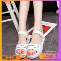 [Bản Mới Nhất] Giày Nữ Giày Sandal Nữ Quai Ngang Choose Dán Đế Cao Su Tăng Chiều Cao Cho Học Sinh G13K3