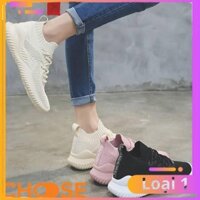 [Bản Mới Nhất] Giày Nữ Sneaker Choose Vải Cột Dây Siêu Nhẹ Thoáng Khí Tăng Chiều Cao