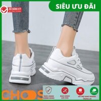 [Bản Mới Nhất] Giày Thể Thao Nữ Choose Họa Tiết Nhỏ Phản Quang Độn 5cm Da PU Phôi Vải Lưới Thời Trang G291K