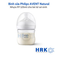 (Bản Mỹ) Bình sữa Philips AVENT Natural 125ml mẫu mới cho bé sơ sinh
