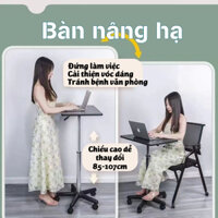 Bàn nâng hạ cơ, sử dụng pittong hơi, kích thước nhỏ gọn, phù hợp để làm việc cùng laptop