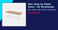 Bàn nâng hạ Noble Oasis - By NiceDesign (Oak - White - Mới, Full box, Chính hãng) (NDSD24OASI02)