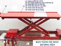 BÀN NÂNG XE MÁY ĐIỆN - THỦY LỰC (ĐẠP CHÂN KHI MẤT ĐIỆN)