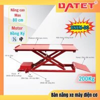 Bàn nâng xe máy loại điện cơ 200Kg BNXM-DC. Khóa cơ an toàn, độ bền cao.