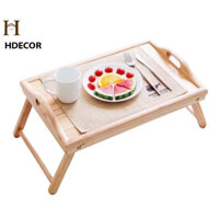 Bàn Ngồi Bệt Gấp Gọn Mini Bàn Xếp Sinh Viên Ngồi Học Trên Giường 60x40cm - Hdecor