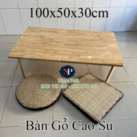 Bàn Ngồi Bệt Gỗ Cao Su 100x50x30cm - Bàn Học Sinh, Sinh Viên Gấp Gọn