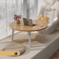 Bàn ngồi bệt kiểu Nhật hình tròn chân nhựa Havaco làm bàn trà, bàn cafe, bàn sofa