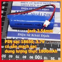(BÁN NHANH) pin 18650, 3,7V, 1800mAh có sắn mạch nạp, SẠC kde2883