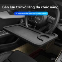 Bàn nhỏ gập vào vô lăng ô tô - Khay ăn gắn trên ô tô, giá đỡ laptop, tiện lợi cho sử dụng trong ô tô