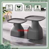 Bàn nhựa Bắc Âu nhập khẩu, Bàn sofa vuông, Bàn góc, phòng khách tối giản hiện đại, bàn cafe nhỏ ngoài trời