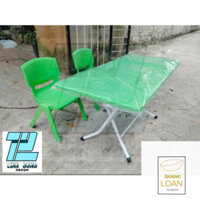 Bàn nhựa đúc - Bàn ăn - Bàn gấp – Chân Chữ X ( Học sinh - Mầm non – Nhà trẻ )