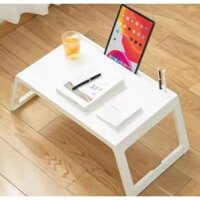 BÀN NHỰA GẤP GỌN THÔNG MINH CÓ KHE ĐỂ DIỆN THOẠI & IPAD VÀ CẮM BÚT PHONG CÁCH HÀN QUỐC