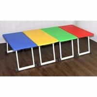 Bàn nhựa gấp mầm non chân sắt