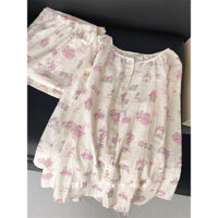 Bán Nóng Bộ đồ ngủ đáng yêu F & X Bộ đồ ngủ Merletti phong cách Instagram phong cách Nhật Bản quần dài tay mẫu mới 2024 xuân thu cho nữ bộ đồ mặc nhà giá trị cao