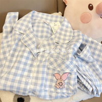 Bán Nóng Bộ đồ ngủ đáng yêu F & X Bộ đồ ngủ Pijie heo con đáng yêu Bộ đồ mặc nhà mùa đông dài tay hoạt hình phong cách Nhật Bản mẫu mới mùa xuân thu cho nữ