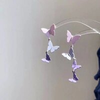 Bán Nóng Bông tai cá tính F & X, hoa tai Kim bạc S925 dáng dài ngọt ngào, hoa tai Kim Bạc