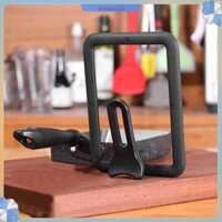 Bán nóng Nắp nồi thủy tinh hình chữ nhật dày có thể nhìn thấy bằng silicon được chảo màu đen