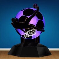 Bán Nóng World Cup 3D Đèn Đứng Bóng Đá Luo Treo Ngược Đèn Bàn Móc Vàng LED Đèn Ngủ Chuyển Đổi Cảm Ứng