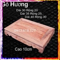 Bàn osin cỡ nhỏ kê thờ cúng trơn gỗ hương cao 10cm