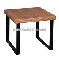 BÀN OVAL CHÂN SẮT MẶT GỖ GHÉP VENEER SỒI