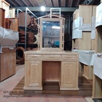 bàn phấn gỗ sồi bàn trang điểm gỗ sồi nga