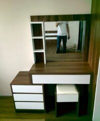 Bàn phấn gỗ thông minh giá rẻ rộng 1m BPG34