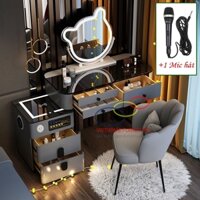 Bàn Phấn HÁT KARAOKE Bàn Trang Điểm HÁT KARAOKE Nhập Khẩu Thông Minh Loa bluetooth sạc không dây đèn led 3 màu cảm biến