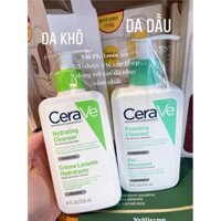 [Bản Pháp] Sữa rửa mặt Cerave dành cho da dầu mụn da khô và da thường 236ml, 473ml