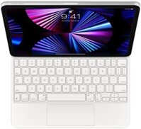 Bàn phím Apple Magic: Vỏ phím iPad cho iPad Pro 11 inch (thế hệ 1, 2, 3, 4) và iPad Air (thế hệ 4, 5), Trải nghiệm gõ tuyệt vời, bàn di chuột tích hợp, tiếng Anh Mỹ – Màu trắng.