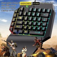 Bàn Phím Bán Cơ 1 Tay Free Wolf K15 Gaming Bàn Phím Cho PUBG OW LOL 35 Phím