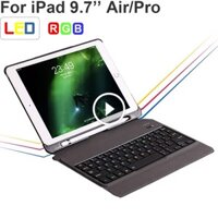 Bàn phím bao da Bluetooth cho iPad Air Air 2 Pro 9.7 New iPad 2018 có LED BOW T201D