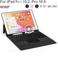 Bàn phím bluetooth bao da kèm rê chuột iPad 10.2 10.5 gen 7 gen 8 BOW W102T (đen, hồng, xanh)