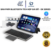 Bàn Phím Bluetooth Dux Ducis Cho iPad / Laptop / Điện Thoại / Máy Tính Bảng, Có Bàn Di Chuôt, Chân Giá Đỡ - OK Series