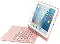 Bàn phím bluetooth iPad 9.7 inch iPad Wifi 2018 iPad Wifi 2017 iPad Air 1 iPad Air 2 iPad pro 9.7 Ốp Lưng Xoay 360° Đèn LED PKCB180 Keyboard PF105 [bonus]