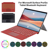 Bàn Phím Bluetooth Không Dây Cho Microsoft Surface Pro 3 4 5 6 7 + 8 9 10 11 X Go 1 2 3 4 Di Động Mỏng Với Bàn Di Động Bàn Phím Máy Tính Bảng Có Đèn Nền