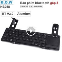 Bàn phím bluetooth không dây dạng gập 3 có di chuột touchpad BOW HB088