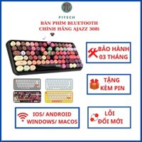 Bàn phím bluetooth ko dây Ajazz 308i,dùng cho máy tính,ĐT,tablet táo giá rẻ-Tặng Kèm 2 Viên Pin