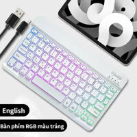 Bàn phím Bluetooth mini không dây có đèn nền RGB cho điện thoại di động, iPad và máy tính