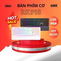 Bàn Phím Chơi Game, Bàn Phím Cơ Có Dây RK 918 LED RGB, 20 Chế Độ LED - Hàng Chính Hãng Bảo Hành 12 Tháng