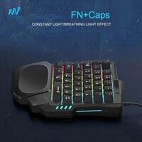 Bàn Phím Chơi Game Bàn Phím Chơi Game RGB Đèn Nền Tay Đơn 35 Phím Nhỏ Gọn USB PC Phụ Kiện Cổ Tay Nhẹ Cho PC Laptop