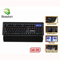 Bàn Phím Chơi Game Có Đèn Led Chống Thấm Nước Bàn Phím Máy Tính Kết Nối Cổng USB Bosston MK-919 NiceShop - PK201 [bonus]