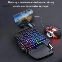 Bàn phím chơi game cơ một tay CMinYP Bàn phím chơi game Mini cầm tay có đèn nền RGB Glory