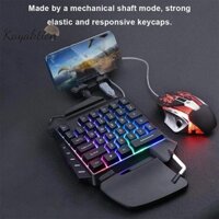 Bàn phím chơi game cơ một tay Kayaktion Bàn phím chơi game Mini cầm tay có đèn nền RGB Đẹp