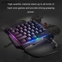 Bàn phím chơi game cơ một tay XOITU Bàn phím chơi game Mini cầm tay có đèn nền RGB VN