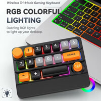 Bàn phím chơi game có thể lập trình ba chế độ BOW Bàn phím cơ Bluetooth có đèn nền RGB Bàn phím không dây di động cho Windows Mac