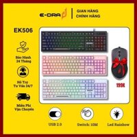 Bàn phím chơi game E-DRA EK506 Tặng Kèm Chuột Thiết Kế Giao Diện 2.0 Có LED (DPI1000 / Dây dài 1,5m)