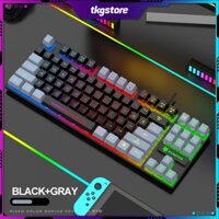 Bàn phím chơi game giả cơ Xunfox K10 87 phím, led Rainbow cho Laptop và PC phiên bản mix color cực đẹp