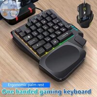 Bàn Phím Chơi Game RGB Metertryred Tay Đơn Mini USB Siêu Mỏng Có Dây 35 Phím OneHandedly Đèn Nền Bàn Phím Cho Máy Tính PC Laptop VN