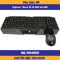BÀN PHÍM + CHUỘT HP GK 1000 ĐEN LED USB-HÀNG CHÍNH HÃNG CÓ TEM CHỐNG HÀNG GIẢ